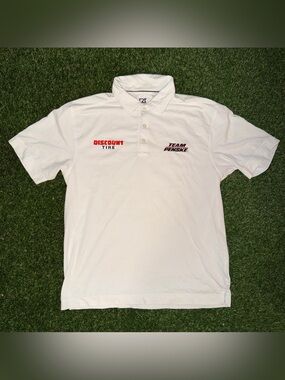 Team Penske Discount Tire Cutter & Buck Polo White Large